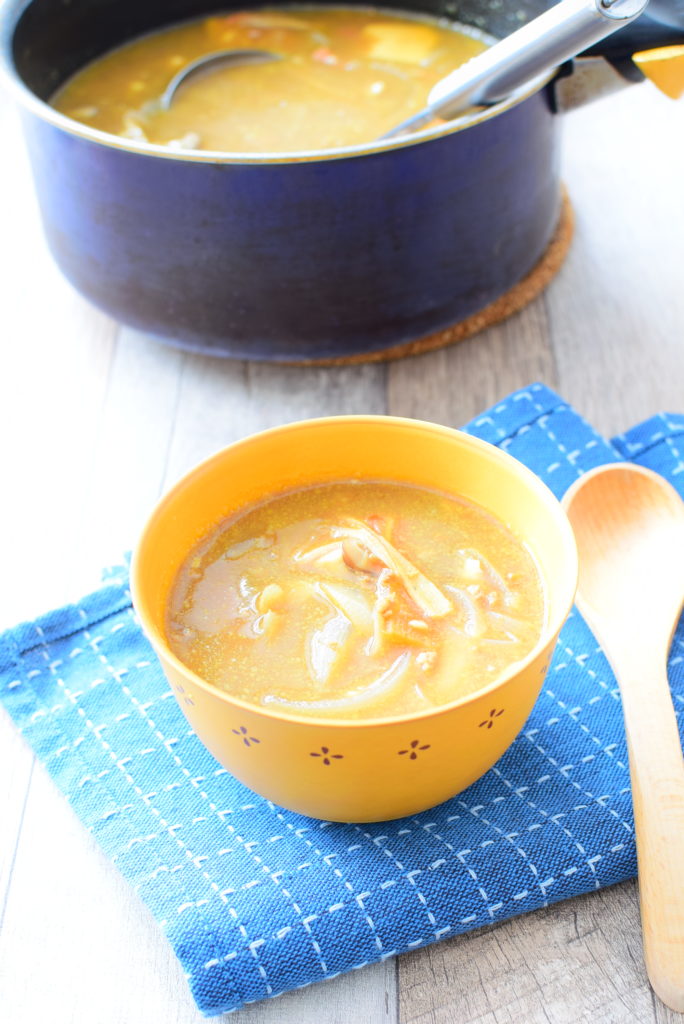 体ぽかぽか!カニカマ入りカレースープのレシピ