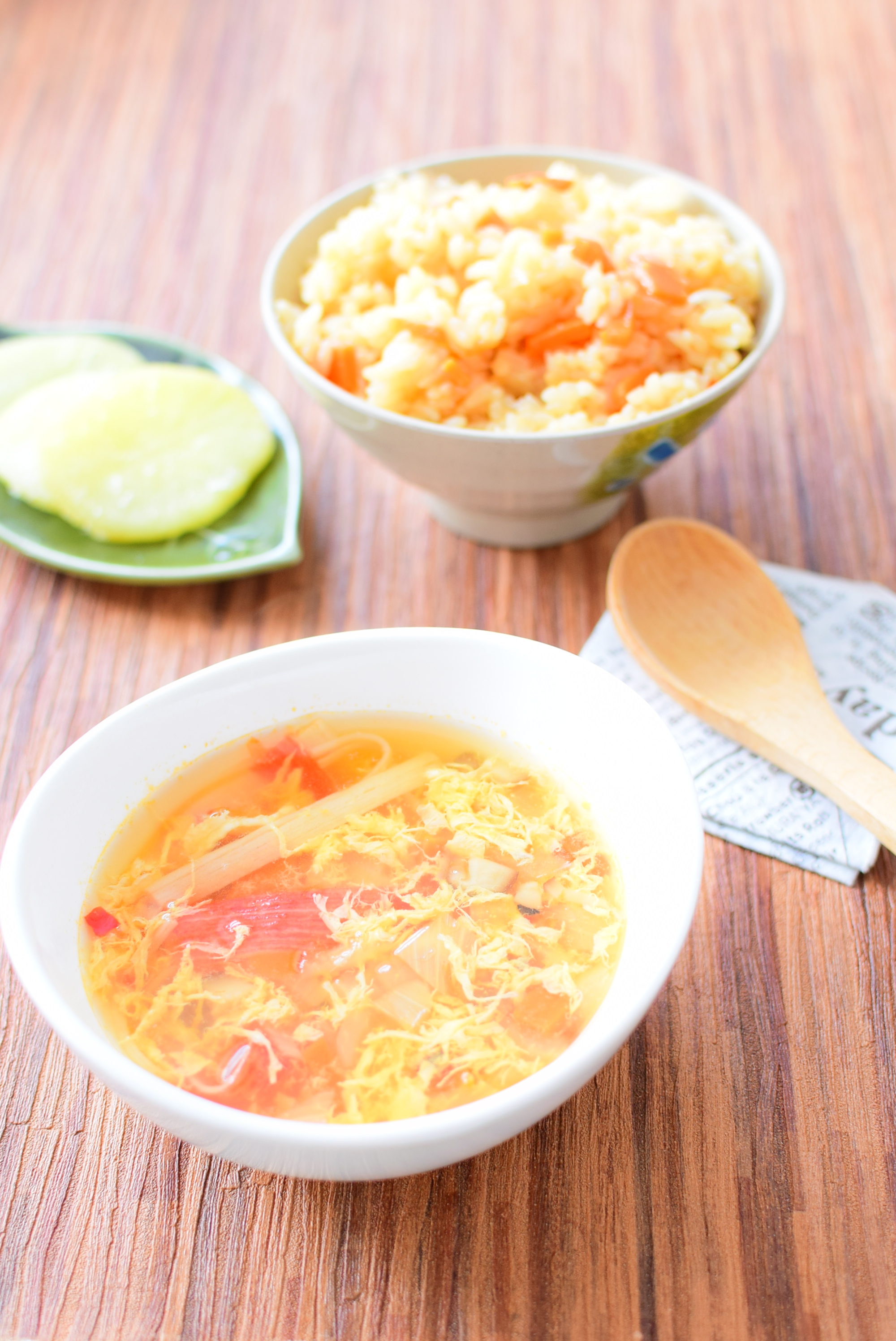 にんにく醤油のピリ辛スープのレシピ