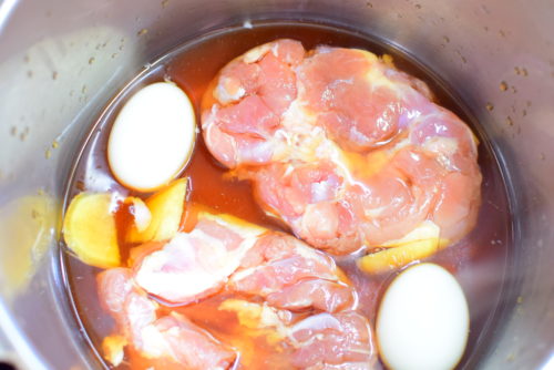 圧力鍋で作る！しっとり柔らか！鶏もも肉の生姜じょうゆ煮のレシピの写真