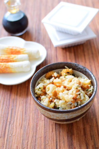 手軽に作れる！大葉と納豆の混ぜご飯のレシピの写真