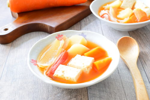 【野菜ごろごろ】食べるコチュジャンスープのレシピの写真