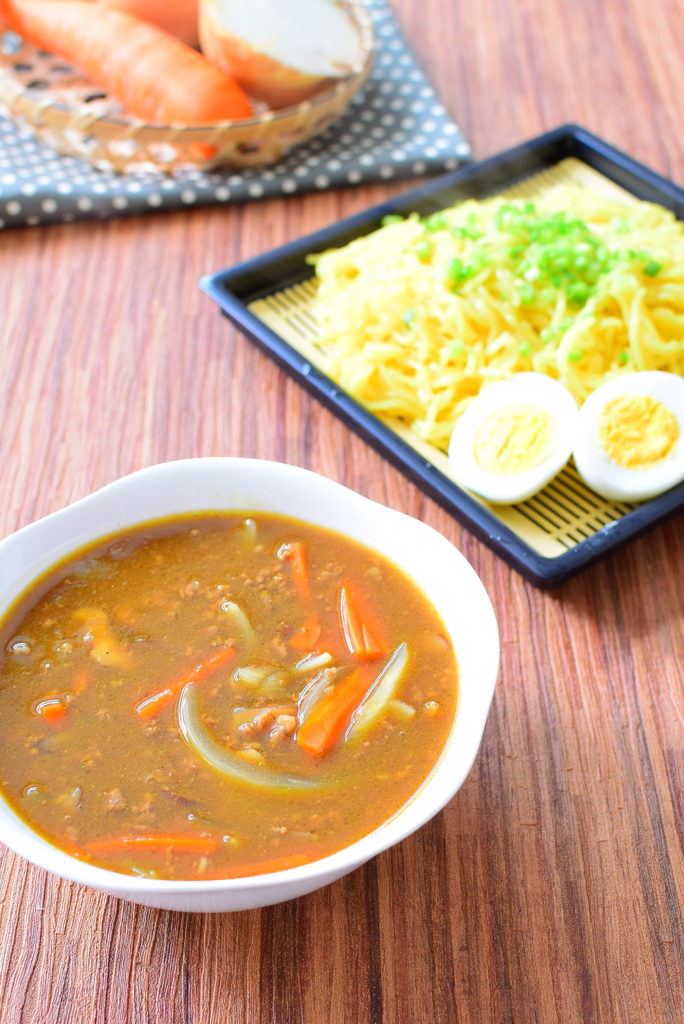 具だくさん!カレーつけ麺のレシピ