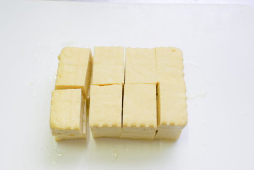 みそ味の豆腐入りピリ辛つけ麺のレシピの写真