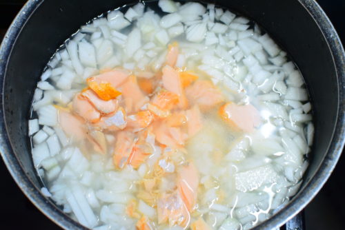 ご飯から作る！鮭入り卵おかゆのレシピ