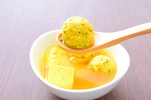 大葉入り肉団子のカレースープのレシピの写真