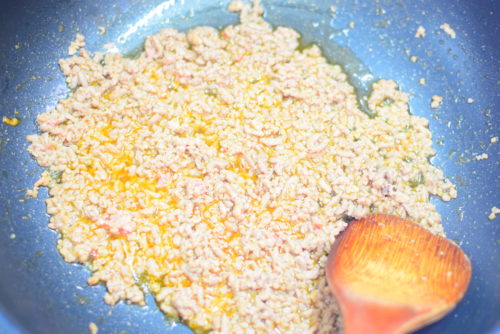 豆腐とひき肉のピリ辛オイスターソース炒めのレシピの写真