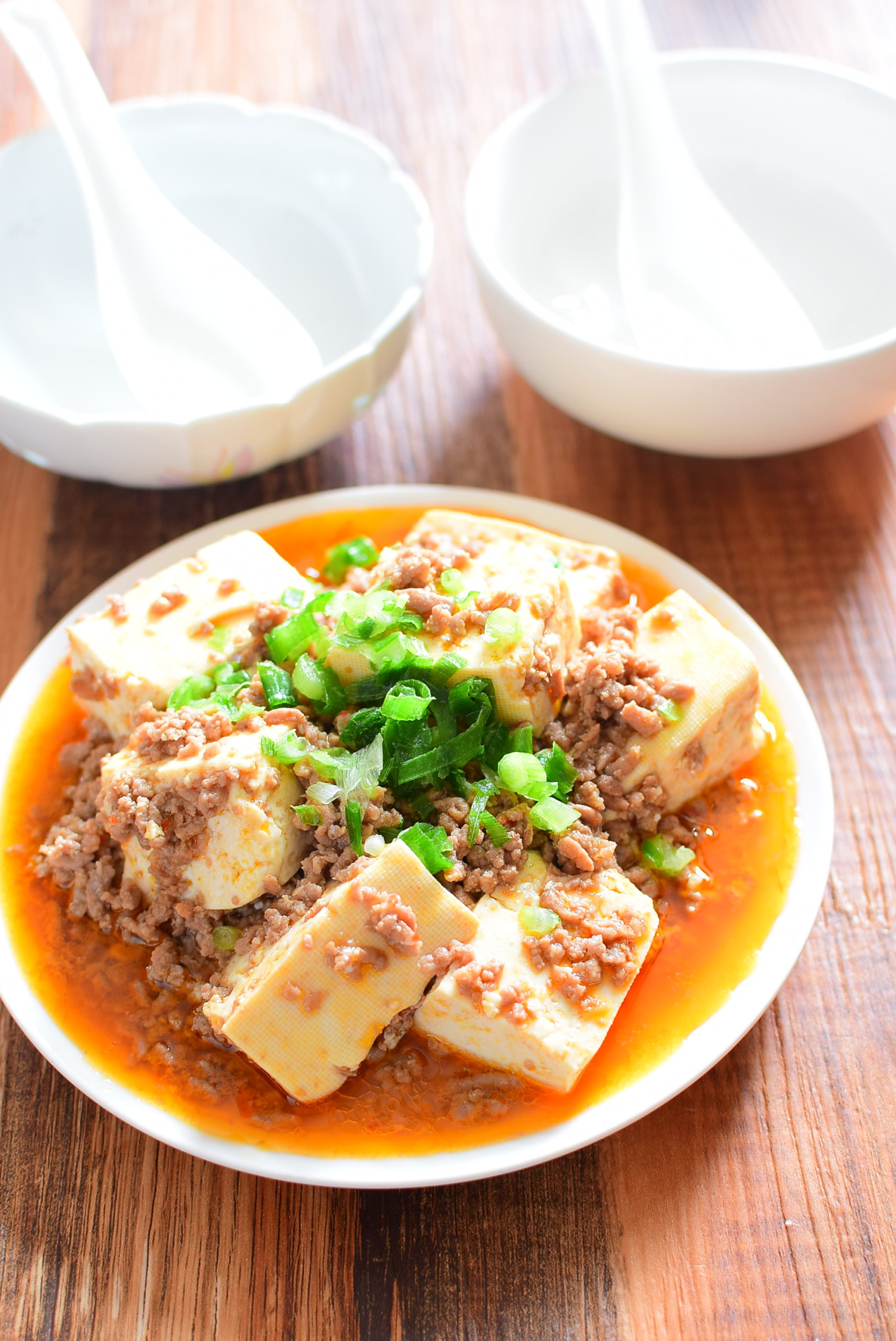 豆腐とひき肉のピリ辛オイスターソース炒めのレシピ