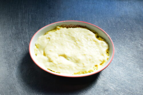 残ったポテトサラダのリメイク！ホワイトソースグラタンのレシピの写真