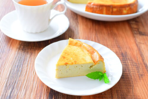 【生クリームなし】バナナ入りベイクドチーズケーキのレシピの写真