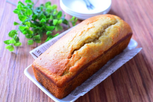 【ホットケーキミックス使用】てんさい糖バナナパウンドケーキのレシピの写真