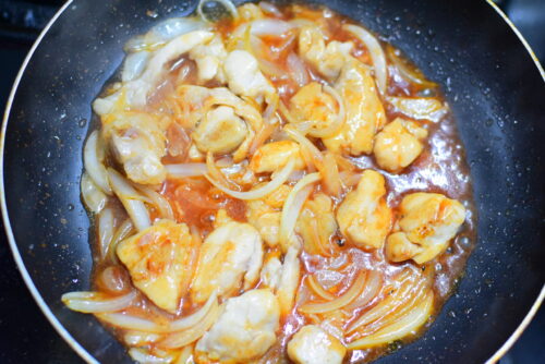 【料理酒に漬けて柔らか】鶏もものケチャップ甘酢炒めのレシピの写真