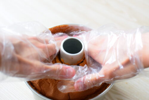 黒糖たっぷり♪ふわふわシフォンケーキのレシピの写真