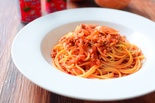 【トマトジュース使用】簡単トマトパスタのレシピの写真