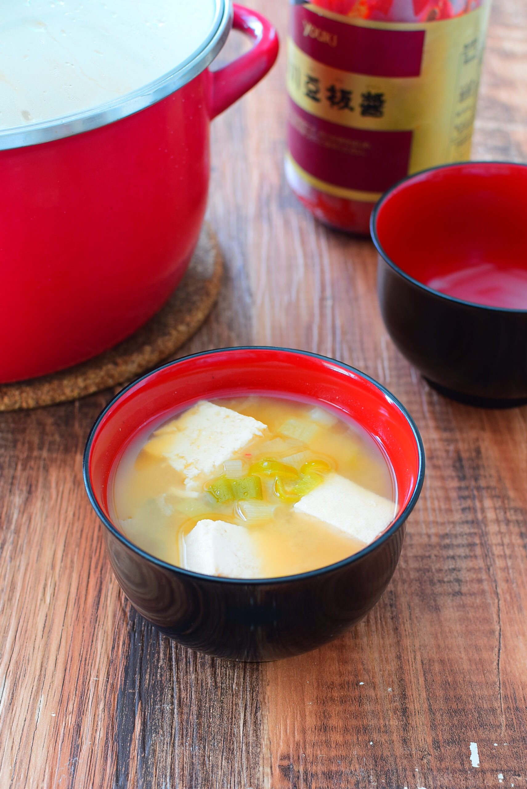 長ねぎたっぷり！ピリ辛味噌スープ＆リメイクレシピの写真