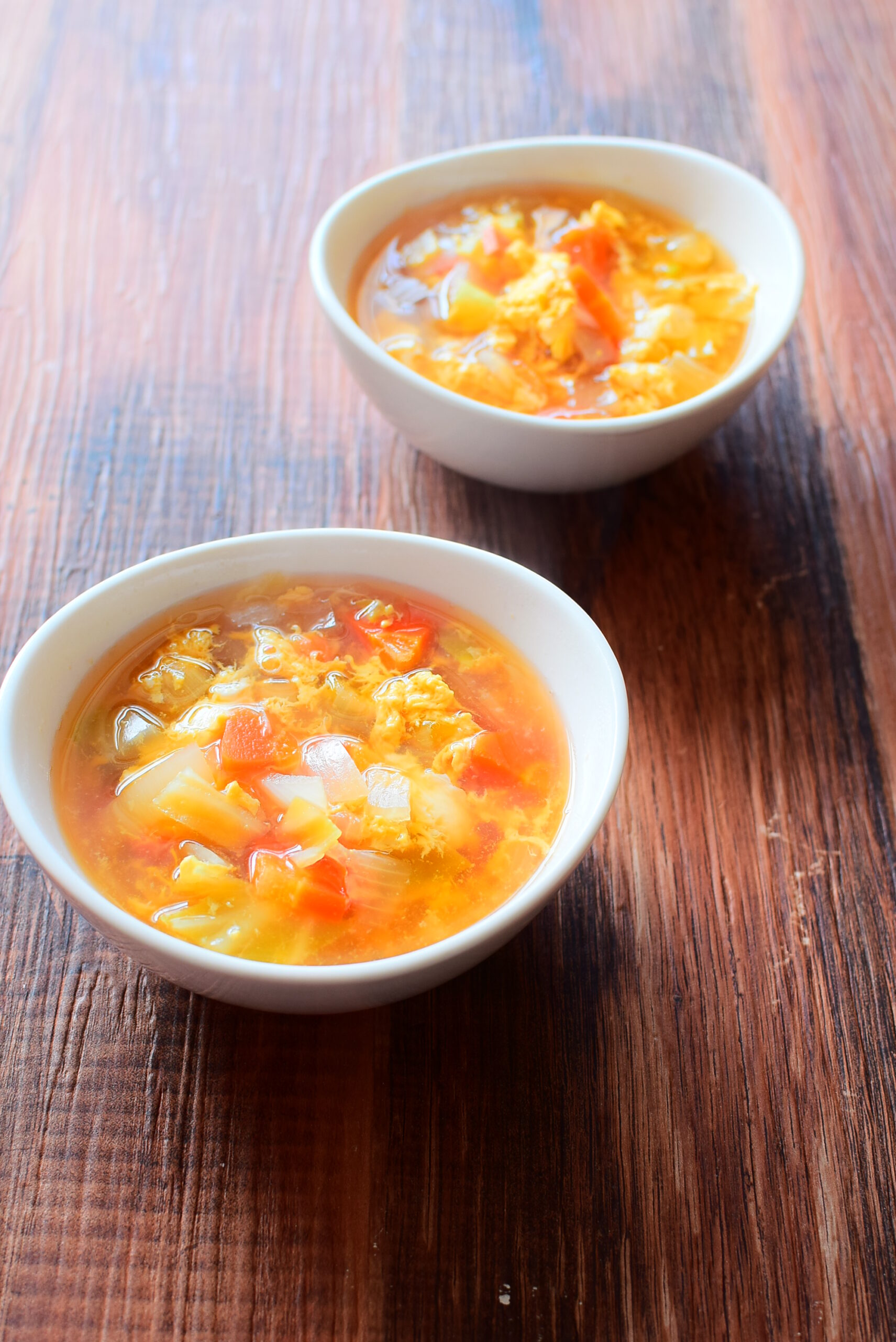 味付けはめんつゆだけ！野菜たまごスープのレシピの写真