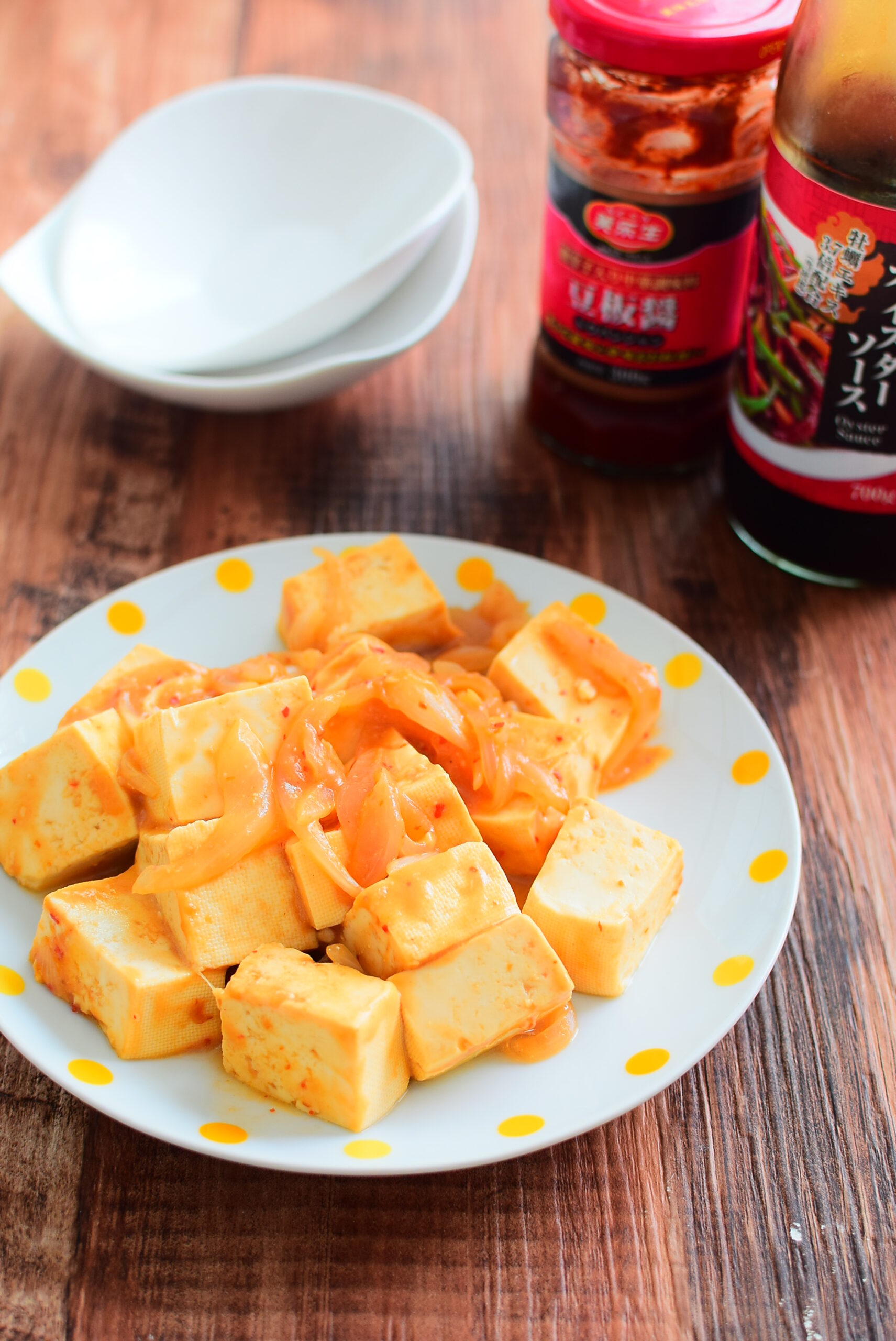 豆腐のオイスターソース味噌炒めの写真